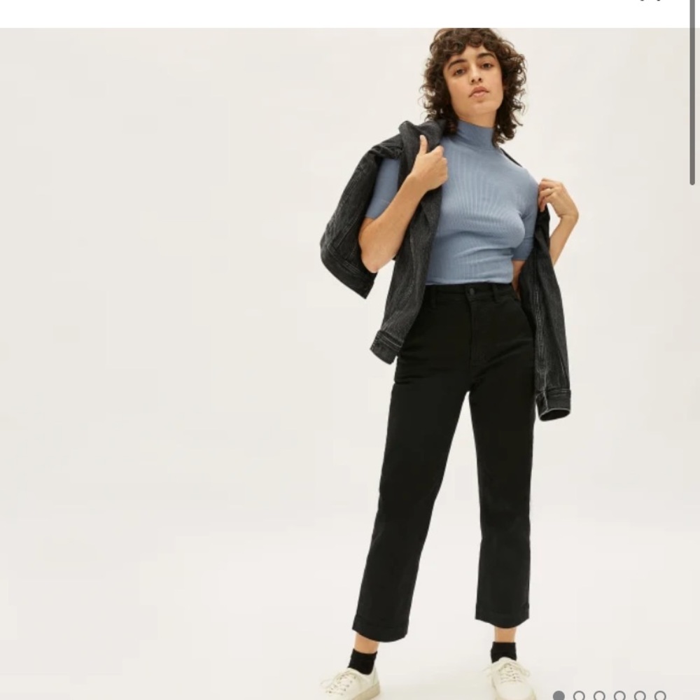 Everlane straight leg crop size 6 in black